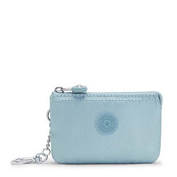 Kipling Creativity Mini Metallic Pouch Keychain Tassen Aqua | België 1116MQ